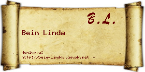 Bein Linda névjegykártya